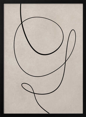 Tablou înramat „Minimal Line Art Abstract Drawing 01” de Little Dean