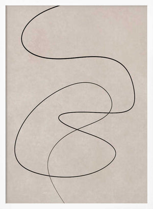 Tablou înramat „Minimal Line Art Abstract Drawing 02” de Little Dean