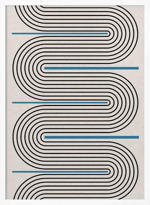 Tablou înramat „Curved Lines Harmony” de THE MIUUS STUDIO