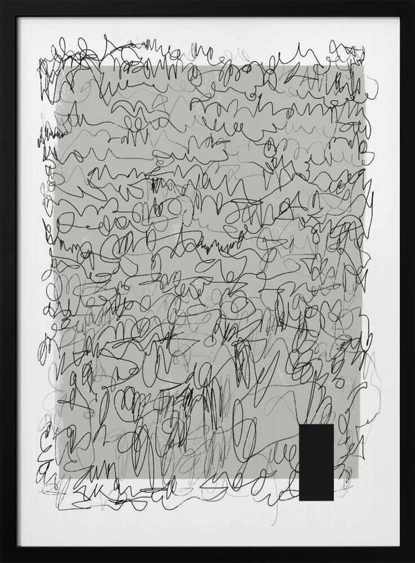 Tablou înramat „Intricate Scribbles On A Muted Background” de uplusmestudio