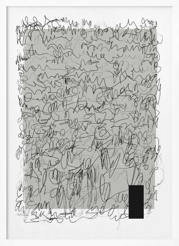 Tablou înramat „Intricate Scribbles On A Muted Background” de uplusmestudio