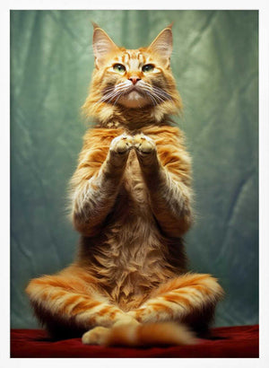 Tablou înramat „Cat yoga 5” de Justyna Jaszke