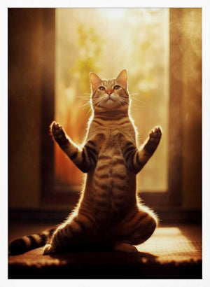 Tablou înramat „Cat yoga 10” de Justyna Jaszke