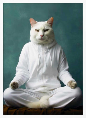Tablou înramat „Cat yoga 11” de Justyna Jaszke