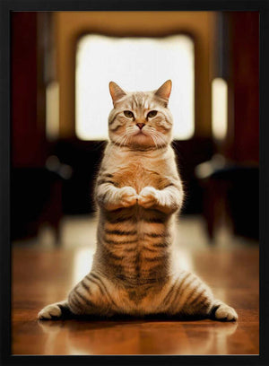 Tablou înramat „Cat yoga 12” de Justyna Jaszke