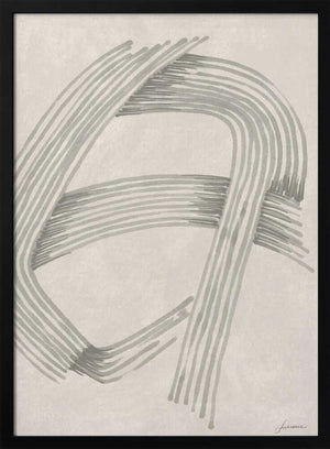 Tablou înramat „Abstract Grey Intersections 02” de Lucrecia Caporale