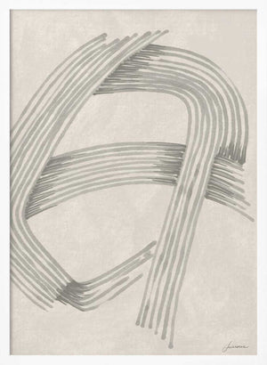 Tablou înramat „Abstract Grey Intersections 02” de Lucrecia Caporale