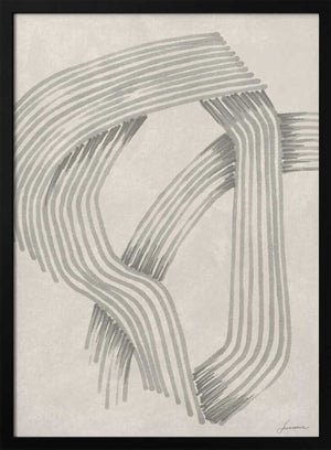 Tablou înramat „Abstract Grey Intersections 01” de Lucrecia Caporale