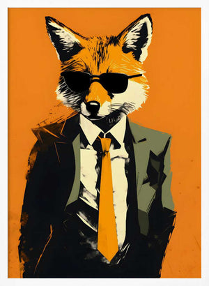 Tablou înramat „Fox In a Suit” de Andreas Magnusson