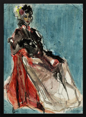 Tablou înramat „Elegant Pose of Woman Portrait” de Ute Rathmann