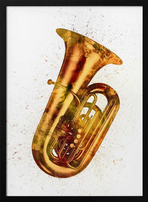 Tablou înramat „Tuba Abstract Watercolor” de Michael Tompsett