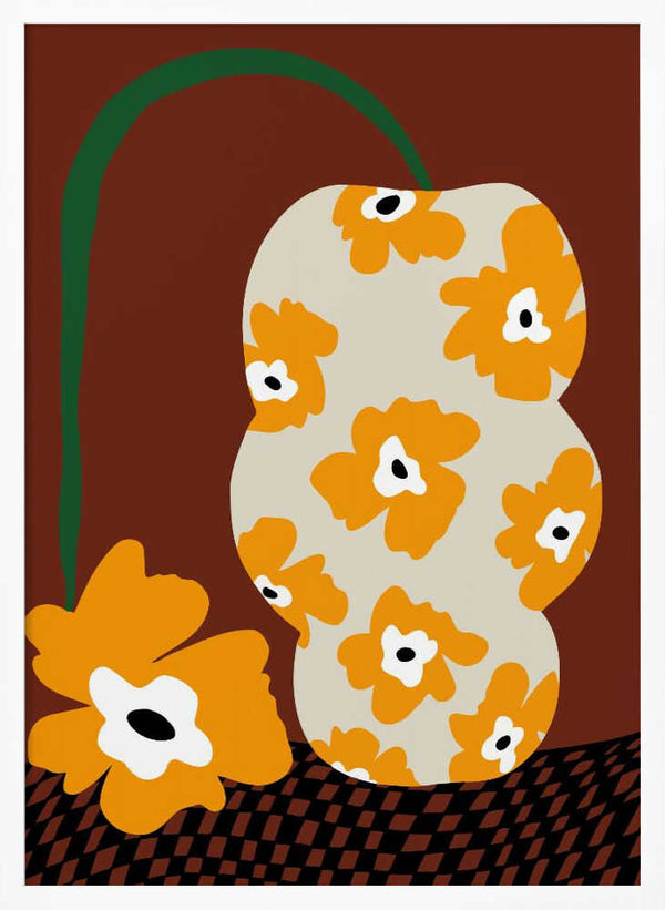 Tablou înramat „Blooms & Pottery” de Miho Art Studio