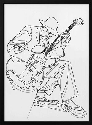 Tablou înramat „Line Art Musican 3” de Justyna Jaszke