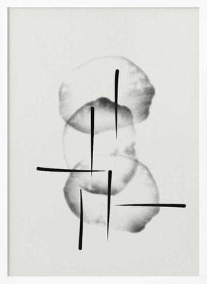 Tablou înramat „Organic circles with lines” de Imaginative