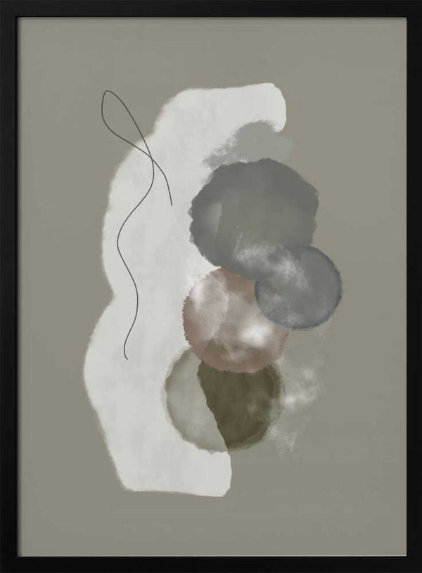 Tablou înramat „Organic shapes in earthly tones” de Imaginative