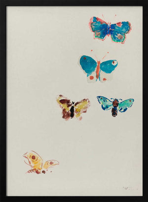 Tablou înramat „Five Butterflies” de Odilon Redon