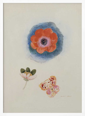 Tablou înramat „Etude de fleurs” de Odilon Redon