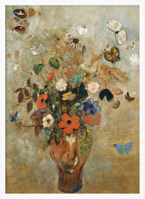 Tablou înramat „Still Life With Flowers” de Odilon Redon