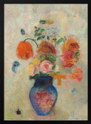Tablou înramat „Large Vase With Flowers” de Odilon Redon