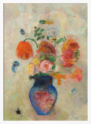 Tablou înramat „Large Vase With Flowers” de Odilon Redon