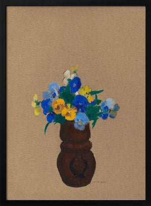 Tablou înramat „Pansies” de Odilon Redon