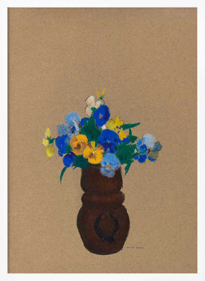 Tablou înramat „Pansies” de Odilon Redon
