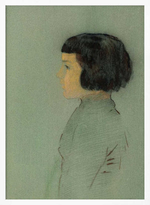 Tablou înramat „Young Woman In Profile” de Odilon Redon