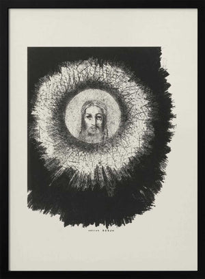 Tablou înramat „And the Face of Christ Shone In the Disk of the Sun” de Odilon Redon