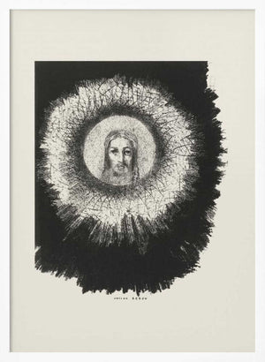 Tablou înramat „And the Face of Christ Shone In the Disk of the Sun” de Odilon Redon