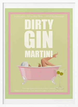 Tablou înramat „Jlr Cocktails- Dirty Gin Martini” de Jenny Liz Rome