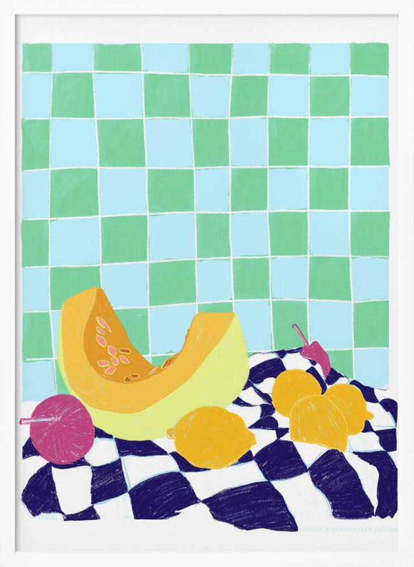 Tablou înramat „Pandc Neonstilllife Copy” de Jenny Liz Rome