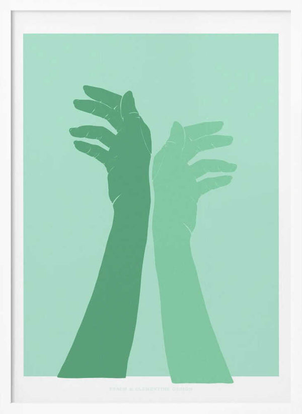 Tablou înramat „Pandc Handsingreen Copy” de Jenny Liz Rome