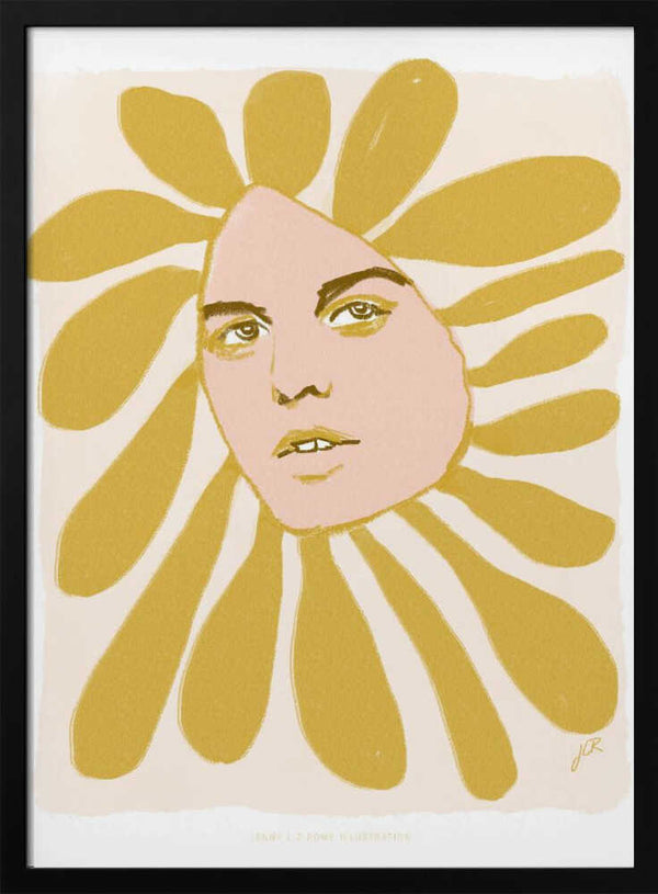 Tablou înramat „Jlr Flowerhead1 Copy 2” de Jenny Liz Rome