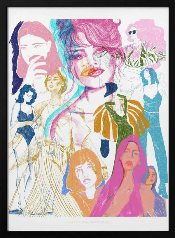 Tablou înramat „Jlr Collage1 Copy 3” de Jenny Liz Rome