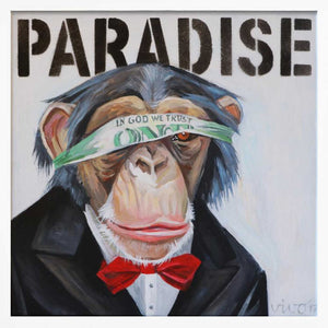 Tablou înramat „Monkey BusinessMan” de Violeta Vollmer