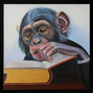 Tablou înramat „Curious Scholar” de Violeta Vollmer