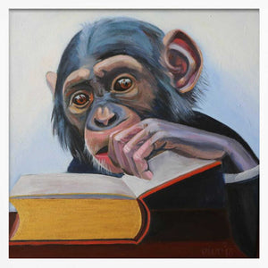 Tablou înramat „Curious Scholar” de Violeta Vollmer