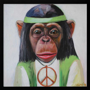 Tablou înramat „Peaceful Primate Vibe” de Violeta Vollmer