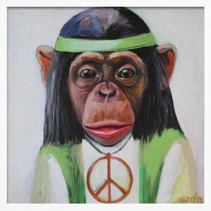 Tablou înramat „Peaceful Primate Vibe” de Violeta Vollmer