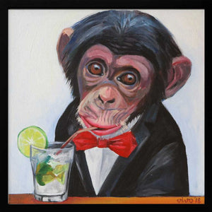 Tablou înramat „Monkey in a Tuxedo” de Violeta Vollmer