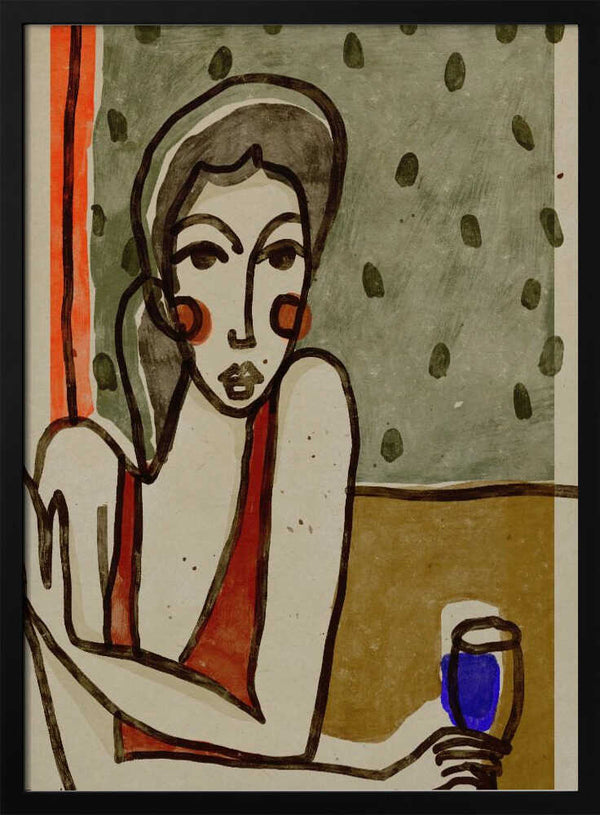 Tablou înramat „Café Contemplation” de Treechild