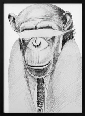 Tablou înramat „Monkey Wearing A Suit And Tie” de Violeta Vollmer