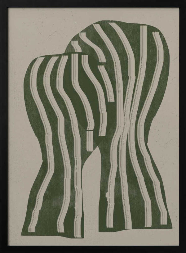 Tablou înramat „Curved Stripes” de THE MIUUS STUDIO