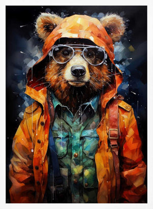 Tablou înramat „Bear Watercolor Animal Art (3)” de Justyna Jaszke