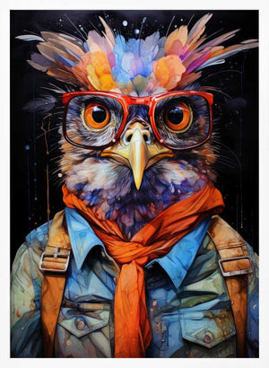 Tablou înramat „Bird Watercolor Animal Art (1)” de Justyna Jaszke