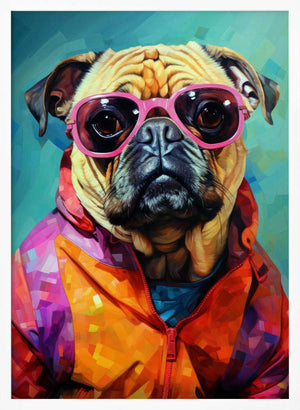 Tablou înramat „Dog Watercolor Animal Art” de Justyna Jaszke