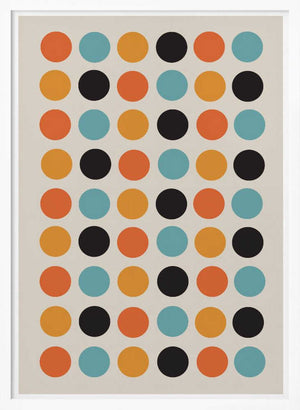 Tablou înramat „Retro Dot Delight” de THE MIUUS STUDIO