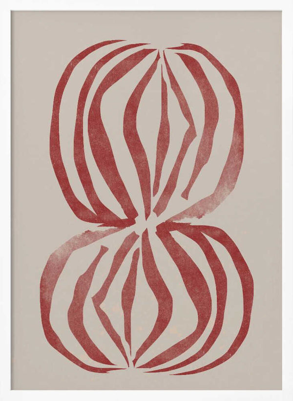 Tablou înramat „Crimson Echoforms” de THE MIUUS STUDIO