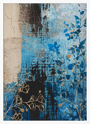 Tablou înramat „Denim Floral 2” de Sally Ann Moss