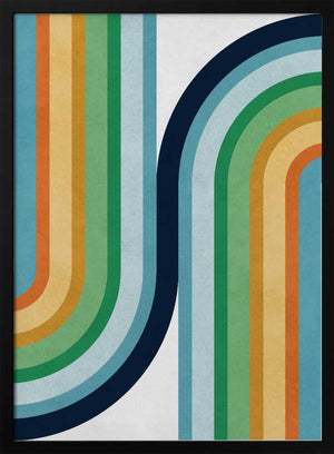 Tablou înramat „Colorful curved lines 2” de Vitor Costa
